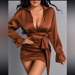 Brown long sleeve dress!